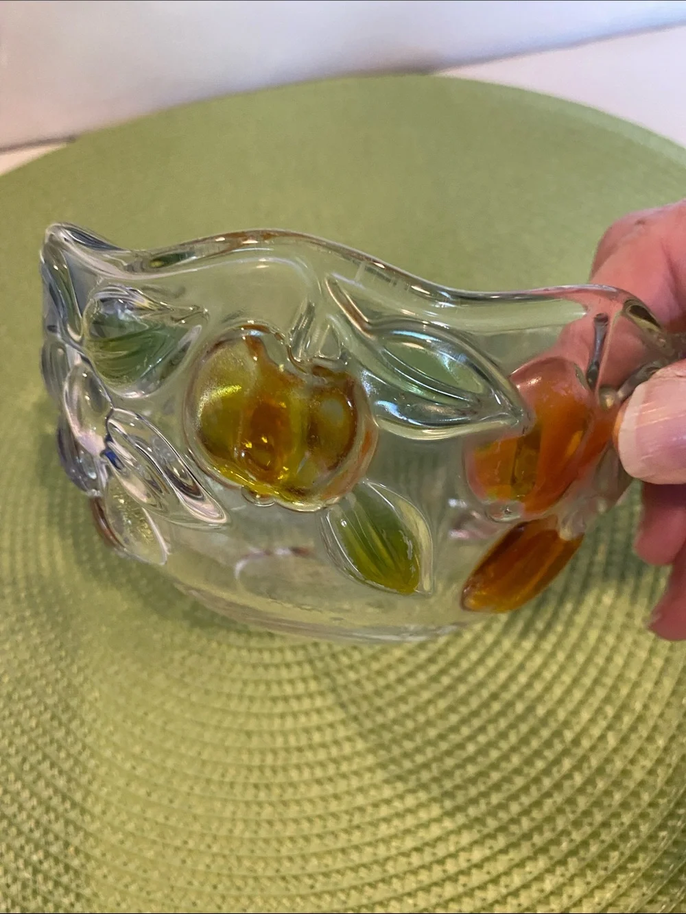Vintage Mikasa Crystal Garden Harvest Bowl